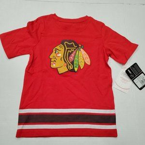 NWT Chicago Blackhawks NHL Hockey Red T-Shirt Youth Medium 5/6 New With Tags